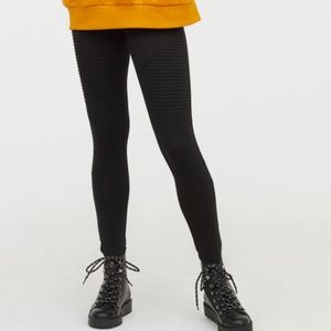 Jersey Biker Leggings (Black)